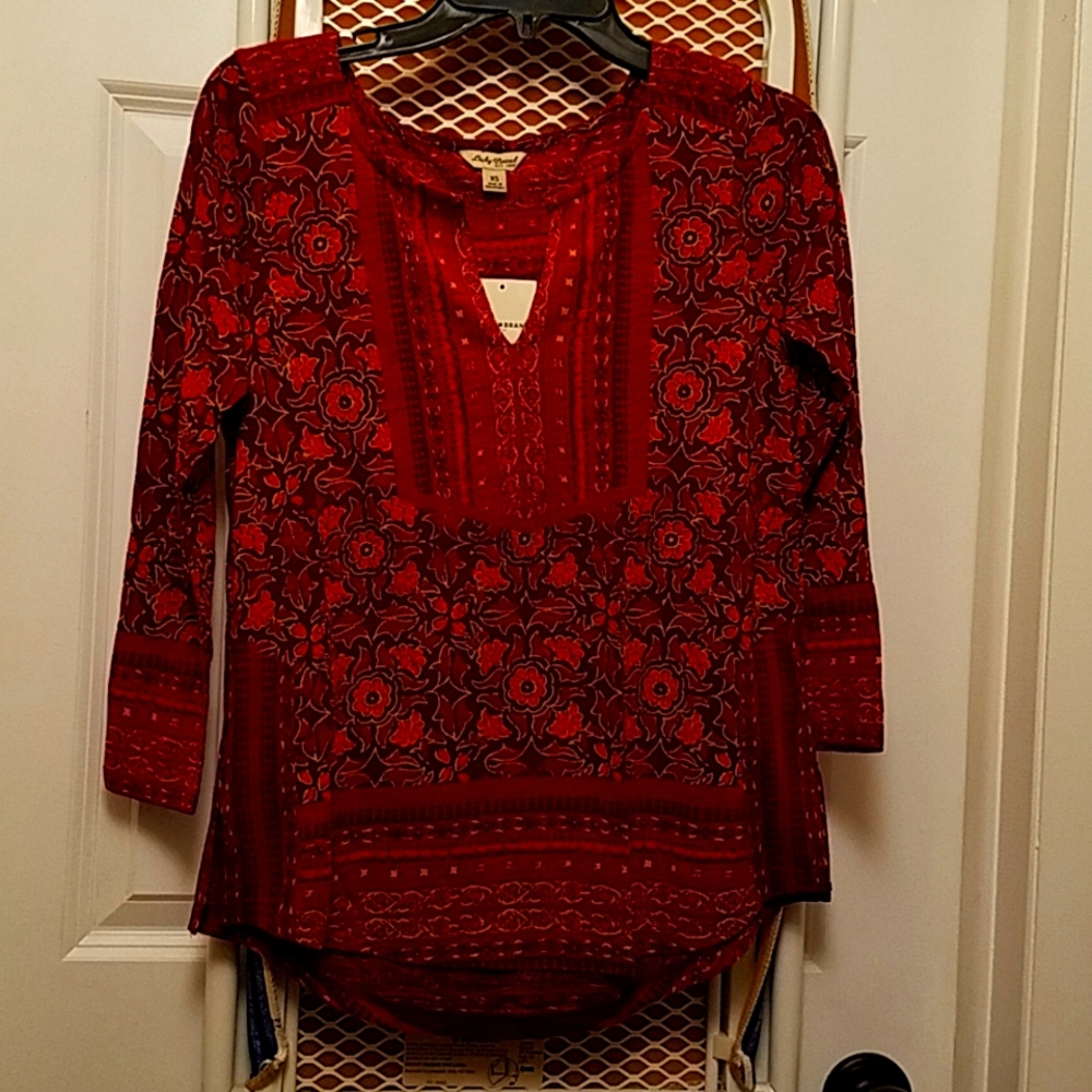 Lucky Brand Multi-Block Floral Shirt